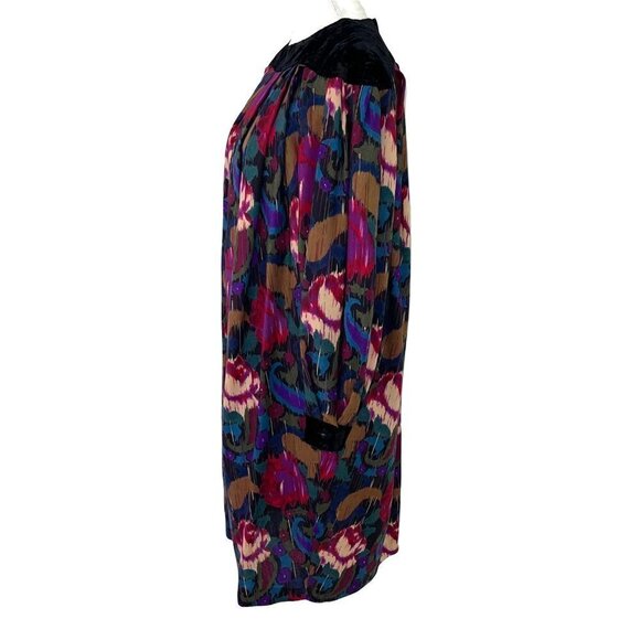 Emanuel Ungaro Solo Donna Dress Womens Size 8 Vintage Wool Velvet Rayon Black - Picture 3 of 14